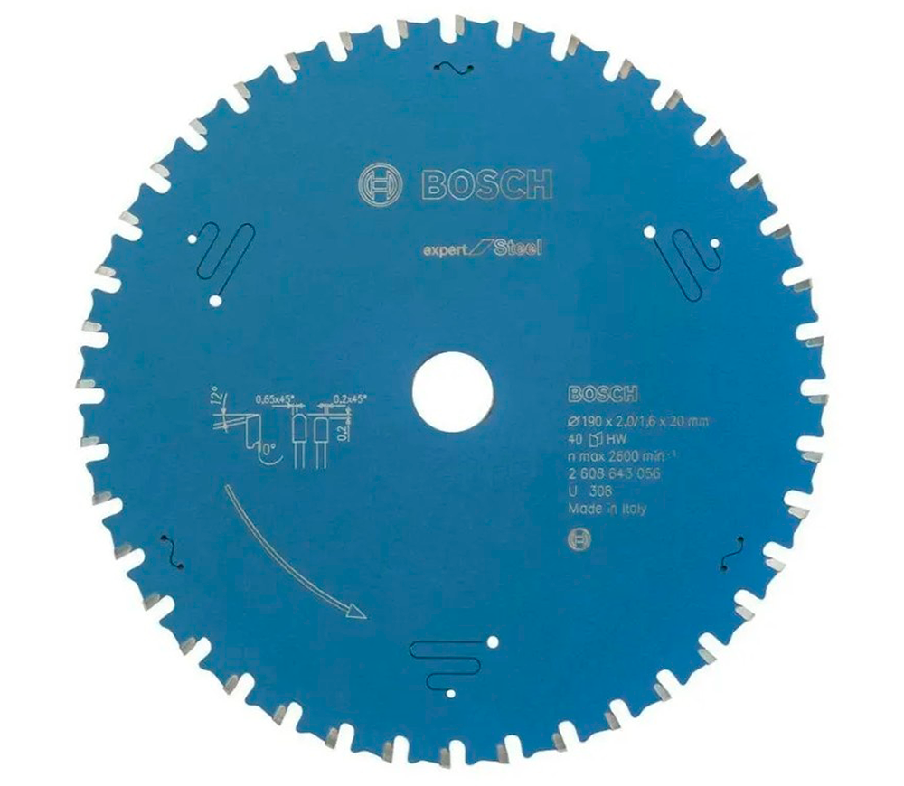 Disc pentru fierastrau electric BOSCH Expert for Steel HLTCG-40T 190mm 2mm photo