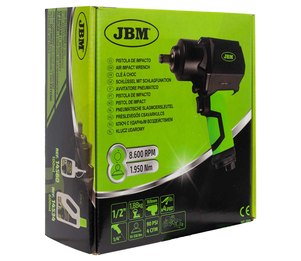 Mașină de înșurubat cu impact pneumatică JBM-53689 1950Nm 8600rot/min photo 6