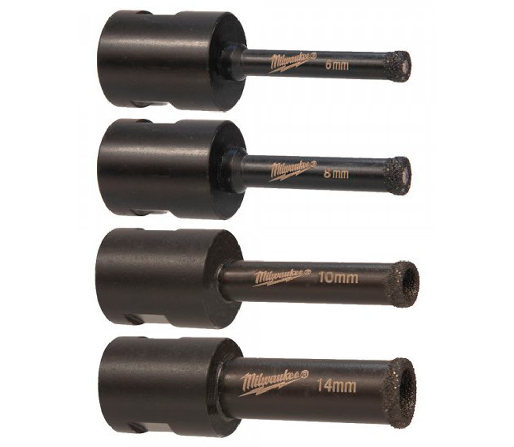 Set de carote diamantate și burghie MILWAUKEE DIAMOND MULTIMATERIAL 8 4-14мм photo 0