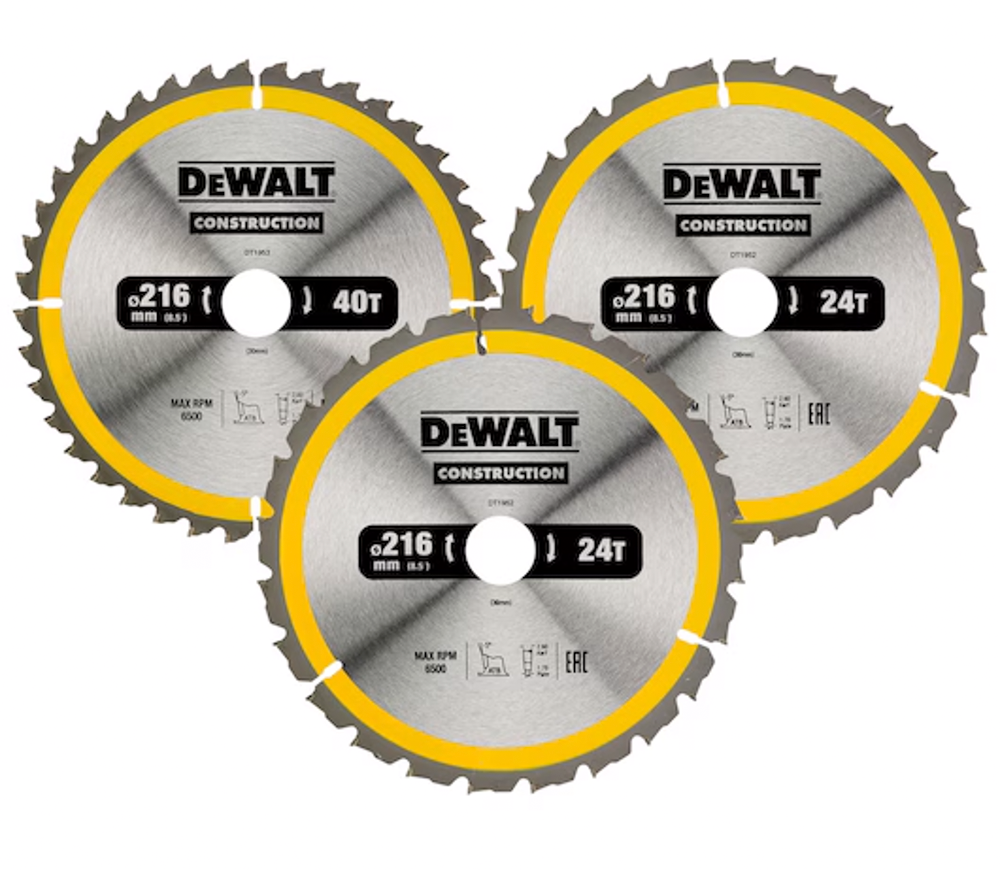 Set de discuri 3 buc, DEWALT DT1962 216mm 2.6mm photo