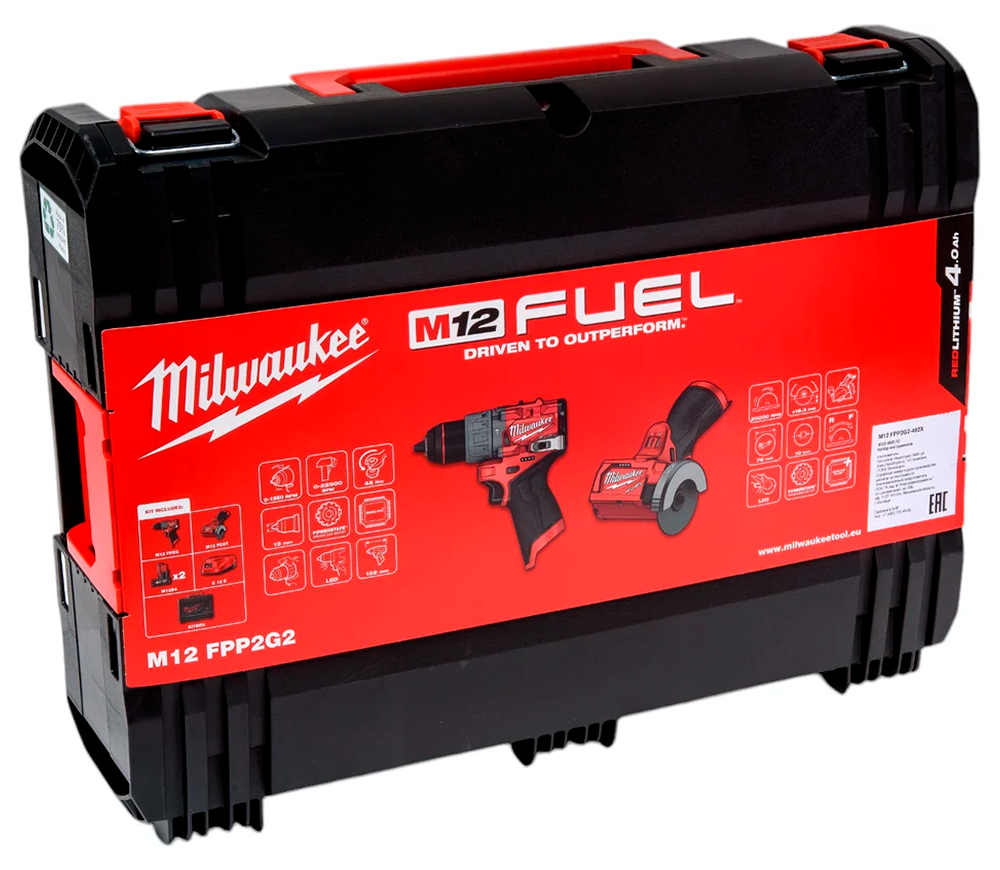 Set de unelte cu acumulator MILWAUKEE M12 FPP2G2-402X photo 3