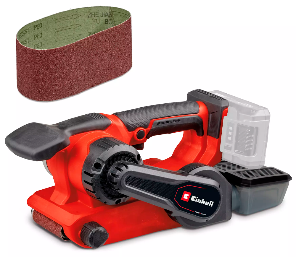 Mașină de șlefuit cu bandă fără fir (fără bat) EINHELL TP-BS 18/457 Li BL Solo 75x457mm 18V photo