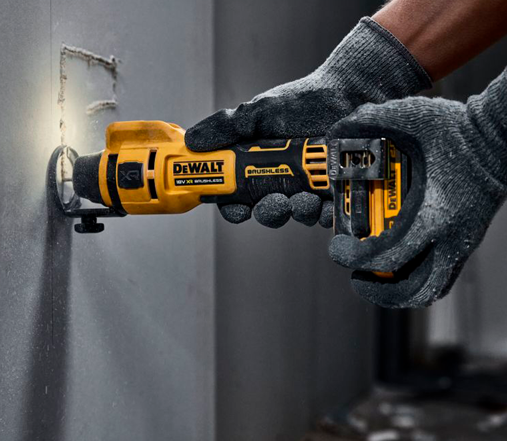 Mașină de frezat cu acumulator  pentru regips (fără bat) DEWALT DCE555N-XJ 6.4mm 18V photo 5