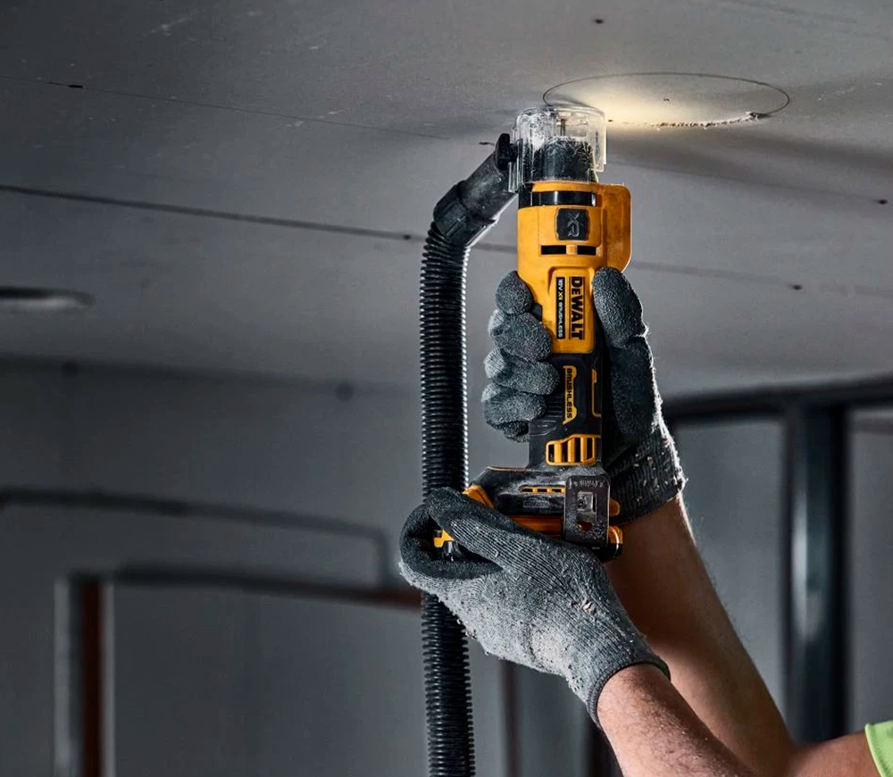 Mașină de frezat cu acumulator  pentru regips (fără bat) DEWALT DCE555N-XJ 6.4mm 18V photo 6