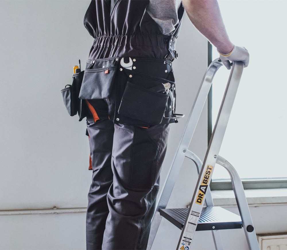 Scară unilaterală DRABEST DR-AL-D8-PRO-Ż+CZ 1.62m 150kg photo 6