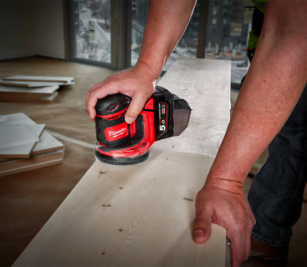Mașină de șlefuit excentrică fără fir (fără bat) MILWAUKEE M18 BOS125-0 125mm 18V photo 4