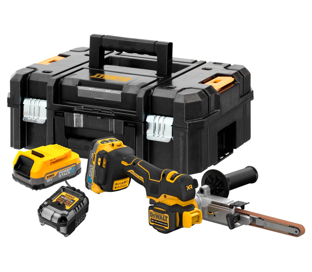 Mașină de șlefuit cu bandă fără fir DEWALT DCM200E2T-QW  18V 1.7Ah photo