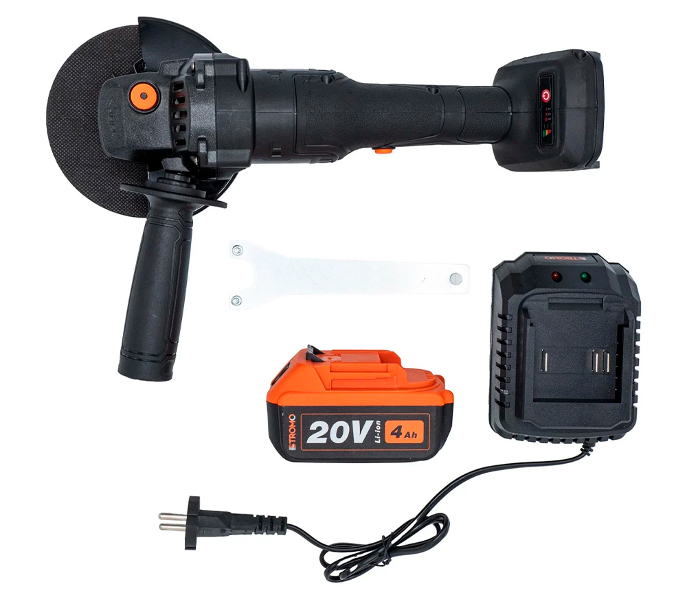 Polizor unghiular cu acumulator STROMO AGA216 125mm 20V 4Ah photo 2