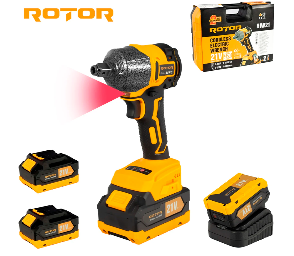 Mașină de înșurubat cu impact cu acumulator ROTOR RIW21 21V 3Ah 320Nm photo 0