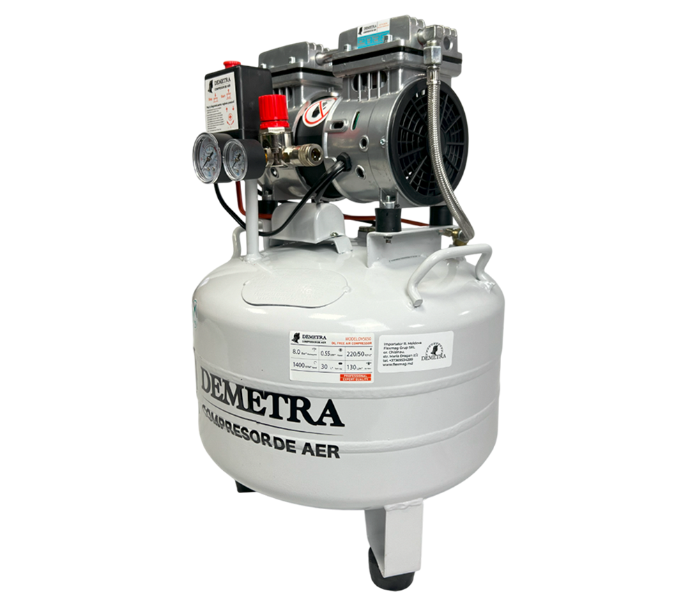 Compresor fără ulei Demetra DV5050 250l/min 30L photo 1
