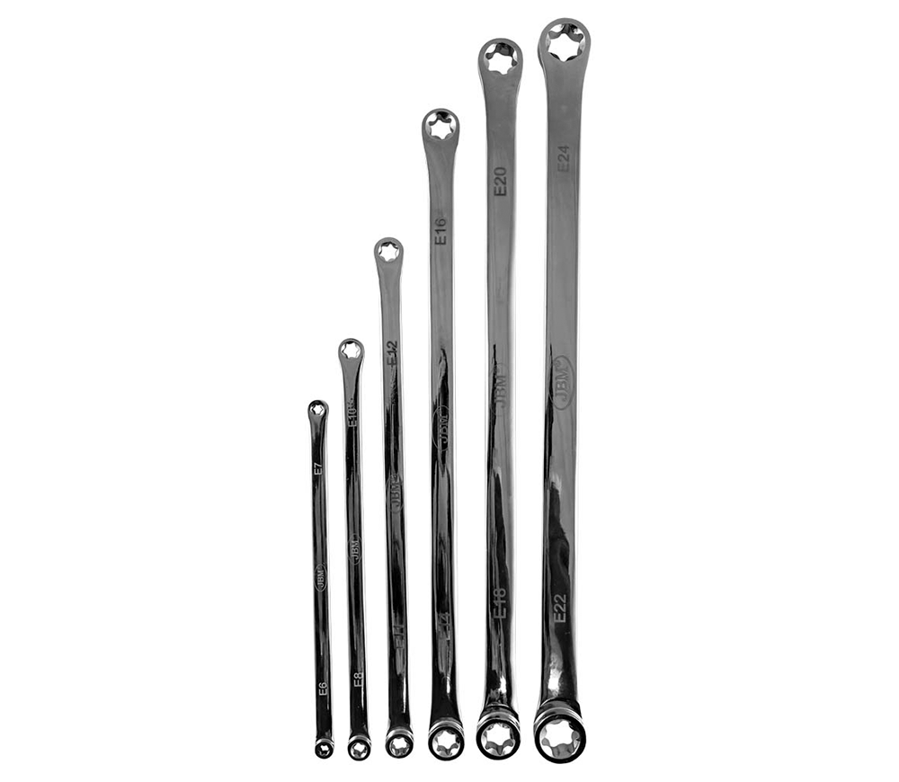 Set de 6 chei inelare cu două fețe TORX JBM-52912 E6-E24mm photo 0
