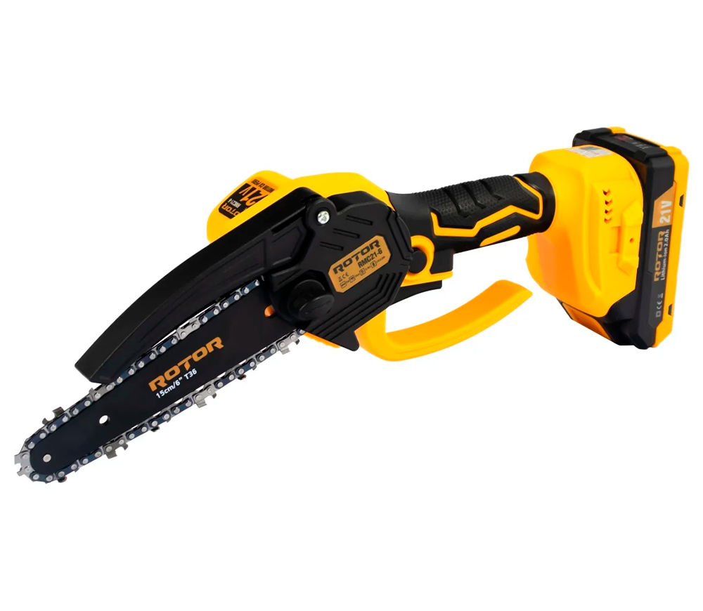 Fierăstrău cu lanț cu acumulator ROTOR RMC21-6 150mm 21V 2Ah photo 1