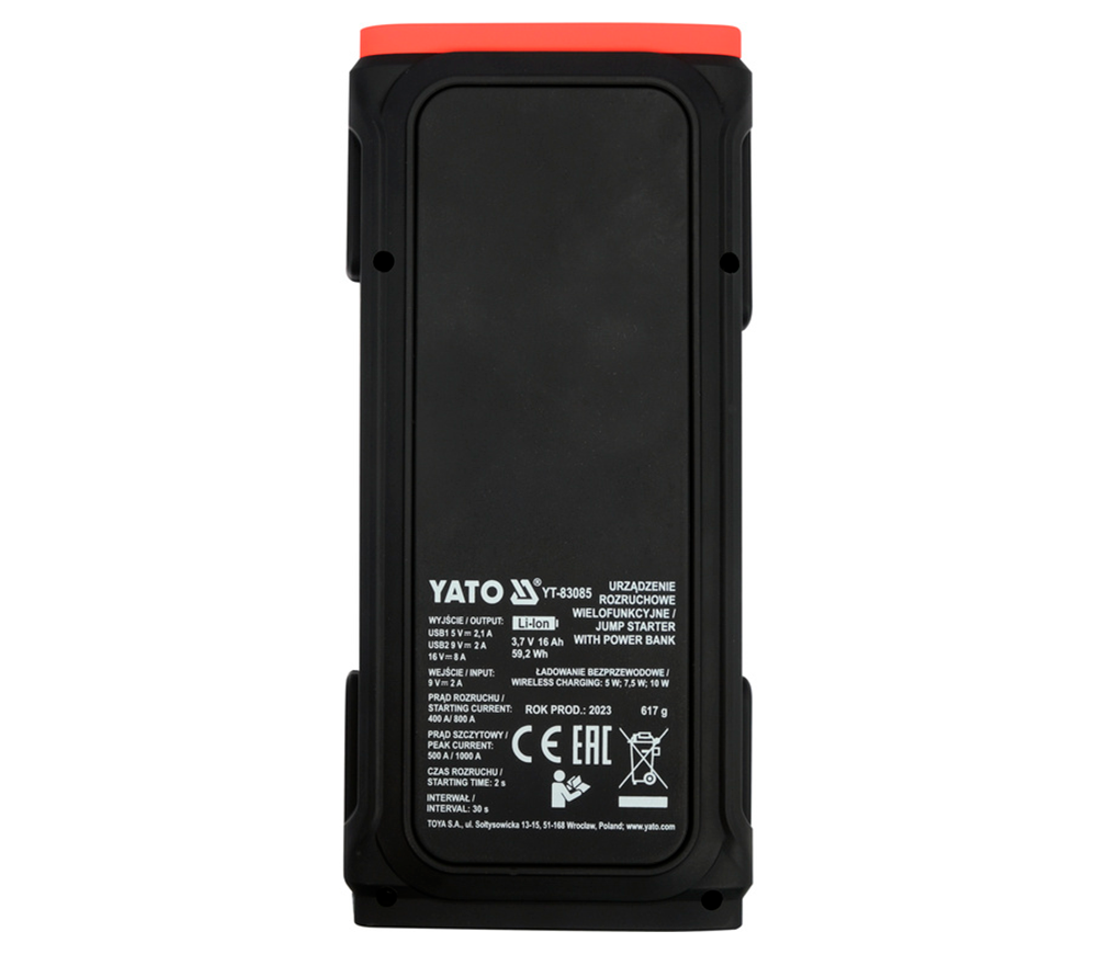 Dispozitiv pornire auto YATO YT83085 1000A 12V photo 2