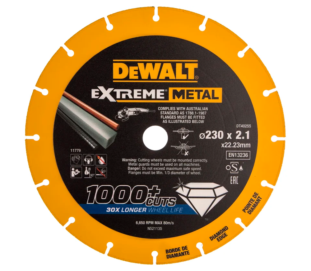 Disc de tăiat cu diamant DEWALT DT40255 230mm Segmentat Metal photo