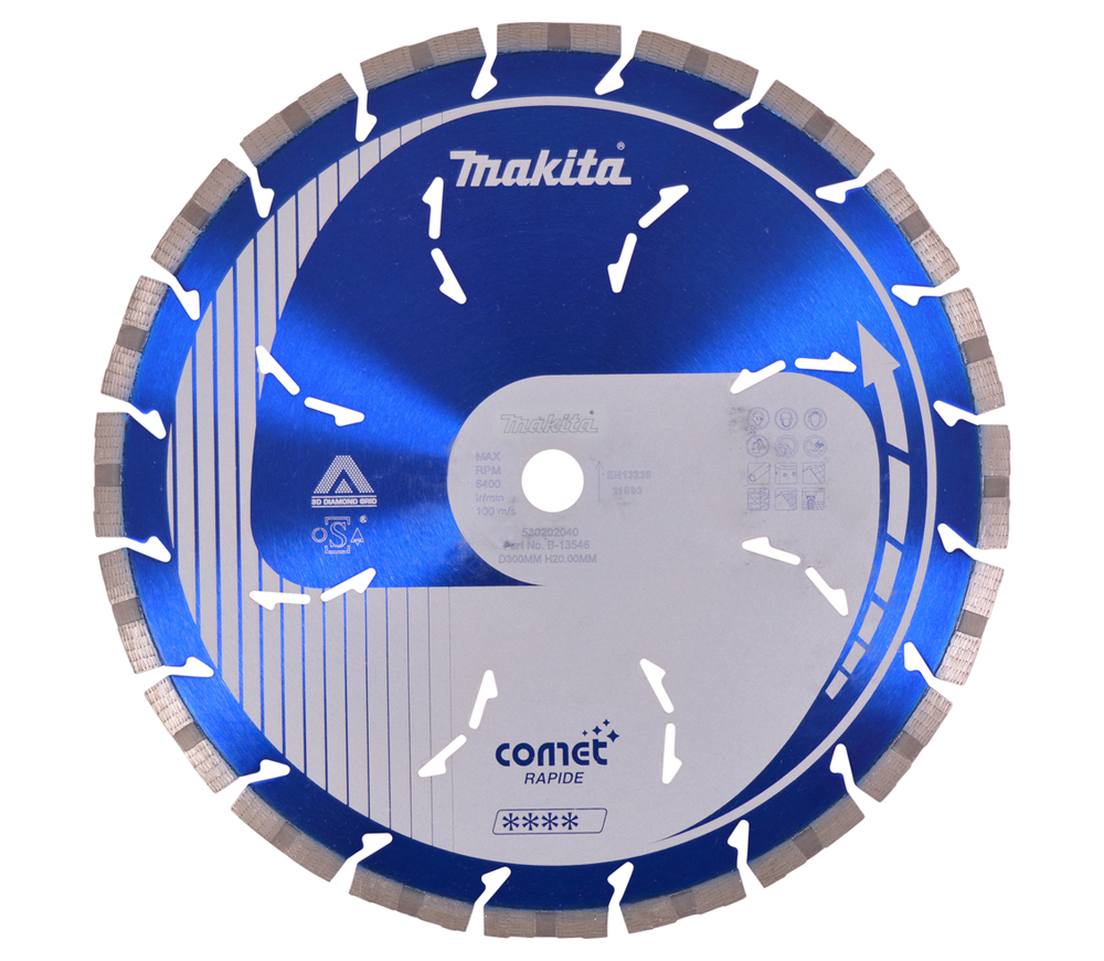 Disc de tăiat cu diamant MAKITA COMET B-13546 300mm Segmentat Beton/Piatră/Cărămidă photo