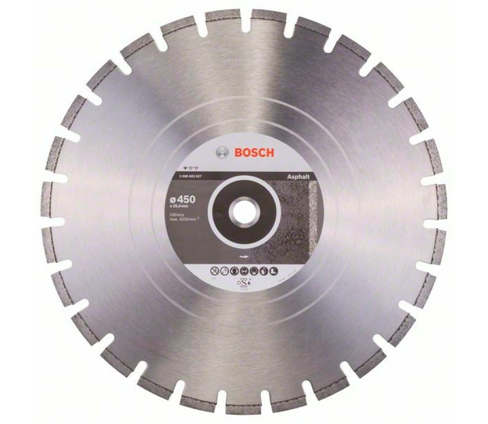 Disc de tăiat cu diamant BOSCH Asphalt 2608602627 450mm Segmentat Asfalt photo