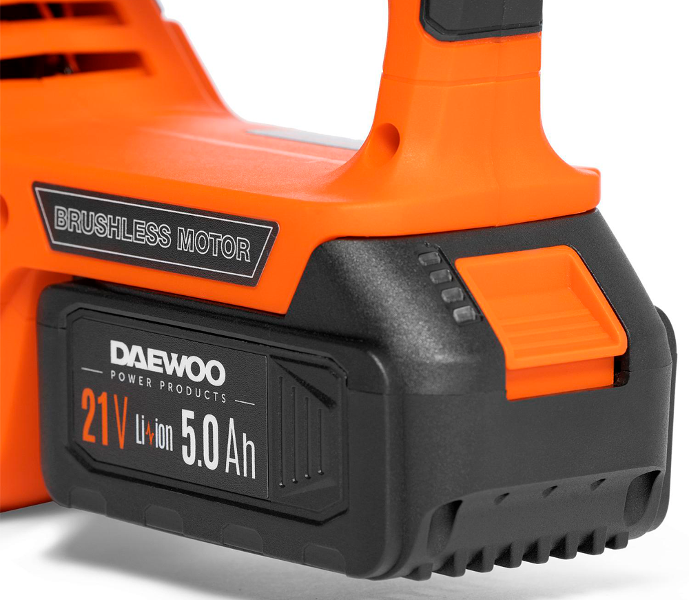 Fierăstrău cu lanț cu acumulator DAEWOO DACS 1221Li SET 300mm 21V 5Ah photo 9