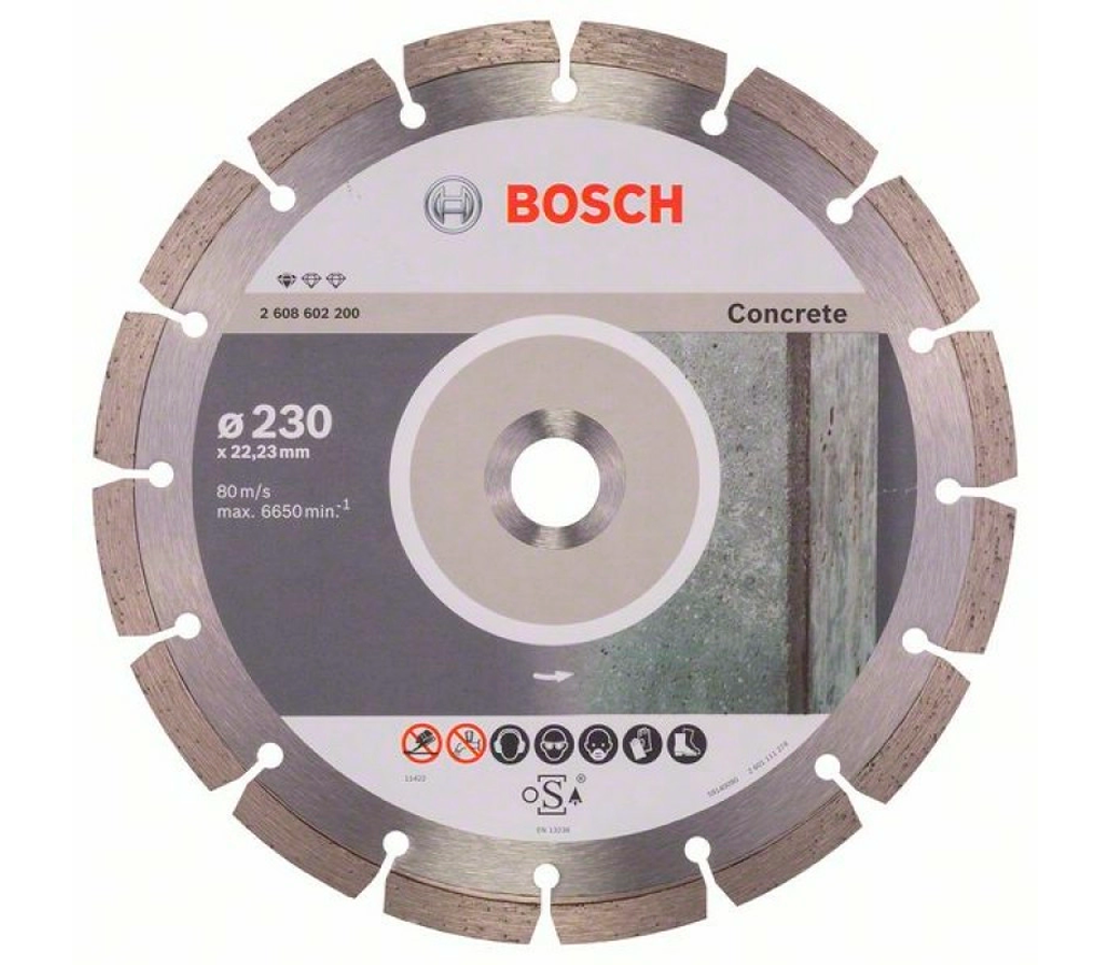 Disc de tăiat cu diamant BOSCH Standard for Concrete 230mm Segmentat Beton photo
