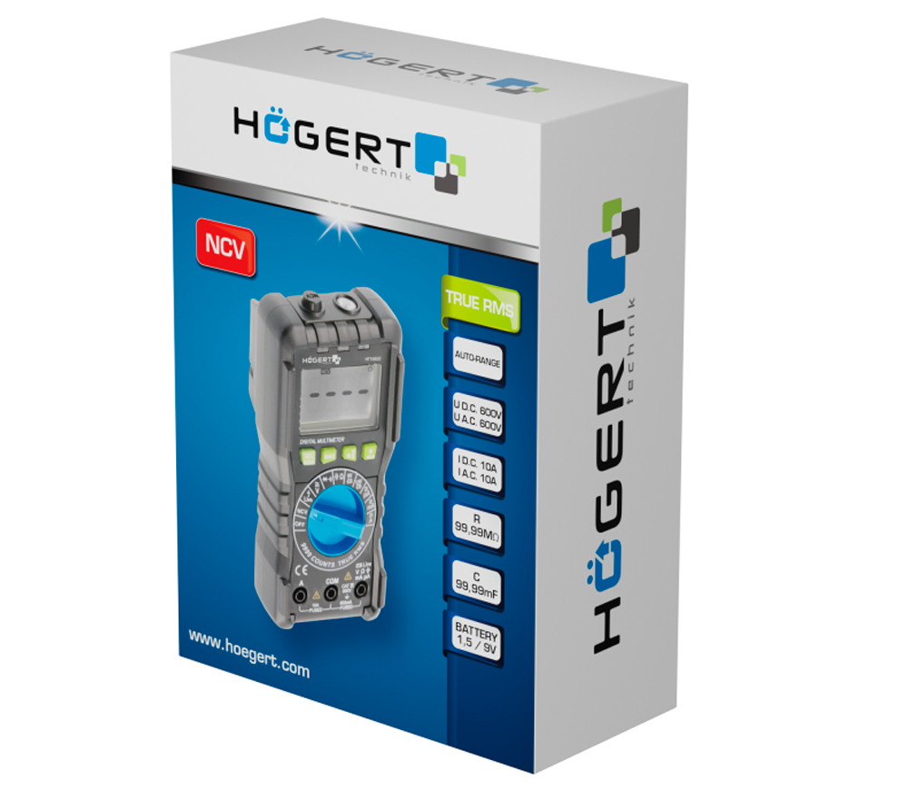 Multimetru digital HOEGERT HT1E600 0/600V 0/10A photo 3