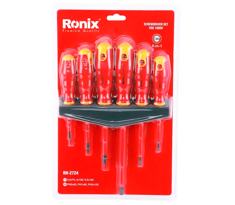 Set de șurubelnițe de electrician 6 buc RONIX VDE RH-2724 photo 3