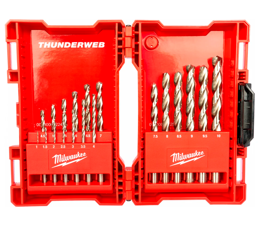 Set burghiuri pe metal MILWAUKEE Thunderweb 1-10mm HSS-G photo 0