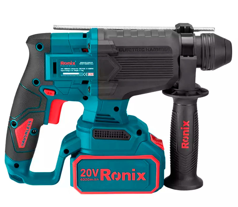 Перфоратор аккумуляторный RONIX 8678 2.5Дж 20В 4Ач photo 1