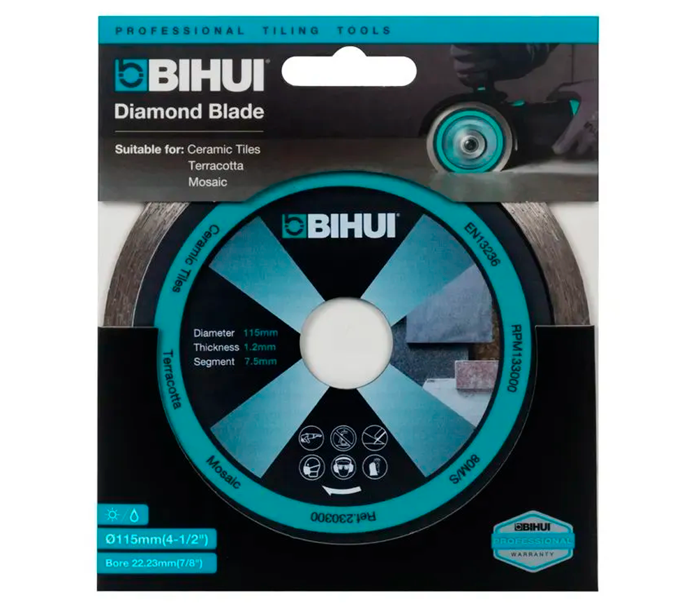 Disc de tăiat cu diamant BIHUI DCBG115 115mm Solid Marmura/Granit photo 1