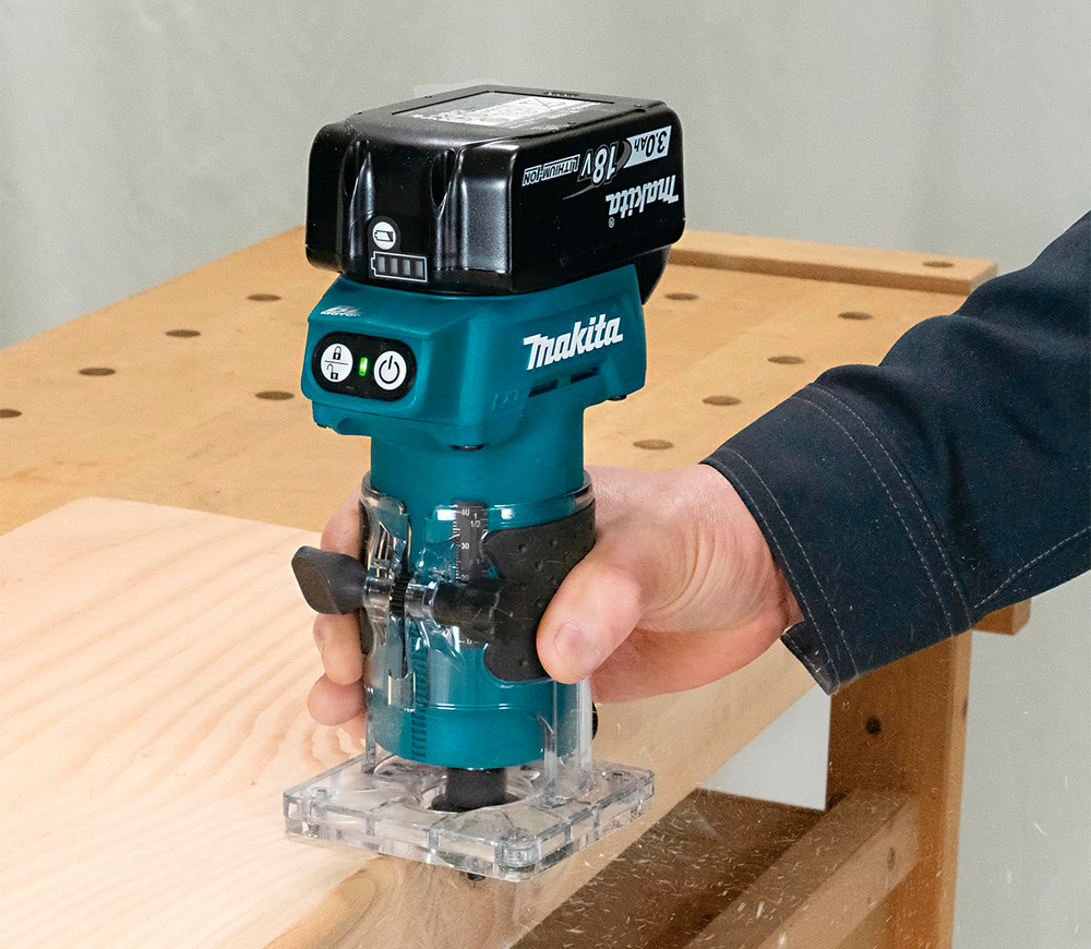 Mașină de frezat cu acumulator (fără bat) MAKITA DRT52Z  18V photo 8