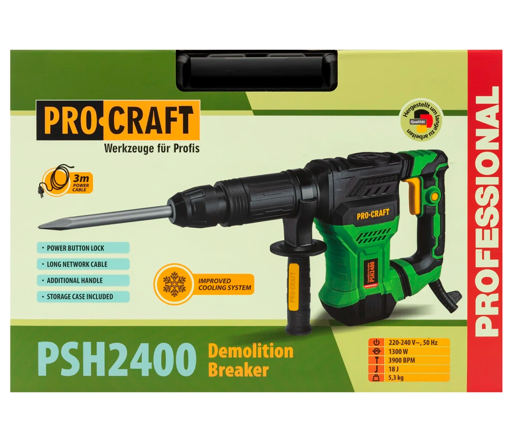 Отбойный молоток ProCraft PSH2400 1300вт 18Дж photo 8
