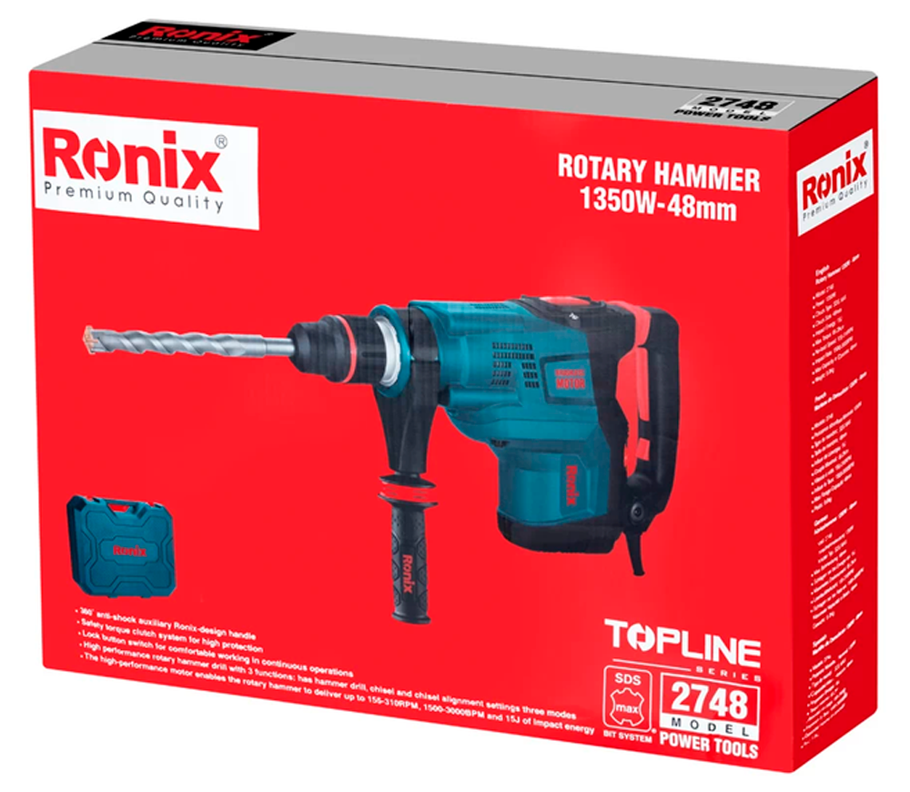 Ciocan rotopercutor RONIX 2748 1350w SDS-Max photo 10