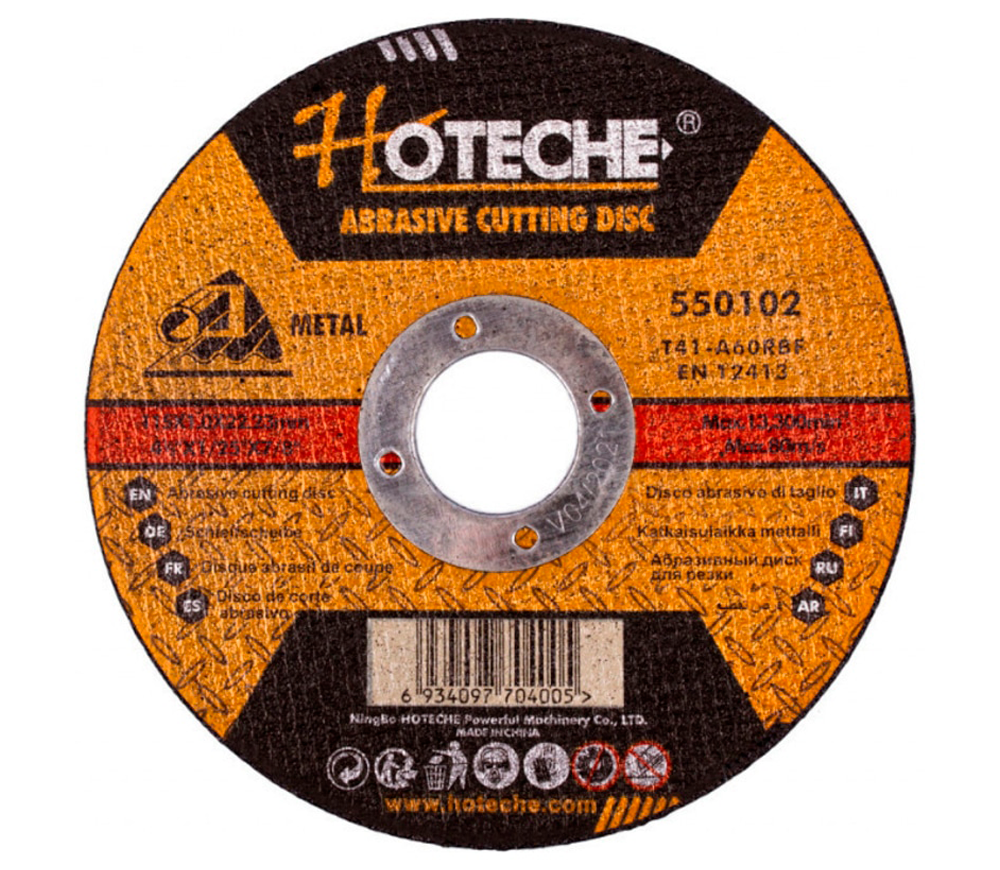 Disc de tăiat abraziv HOTECHE 550102 115mm 1mm photo