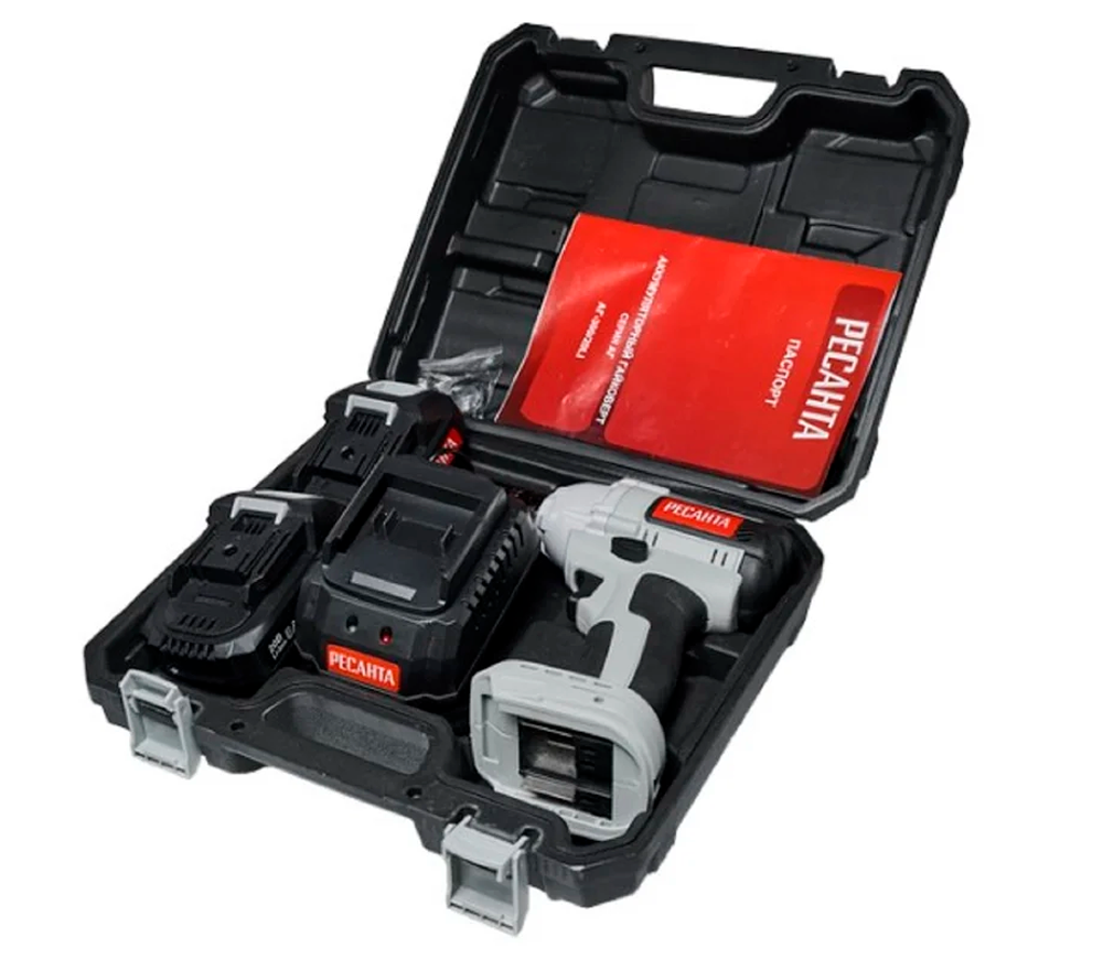 Mașină de înșurubat cu impact cu acumulator RESANTA АГ-300/20Li 20V 2Ah 300Nm photo 8