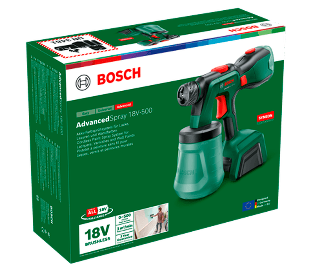 Pulverizator de vopsea fără fir (fara fir) BOSCH AdvancedSpray 18V-500 18V photo 2