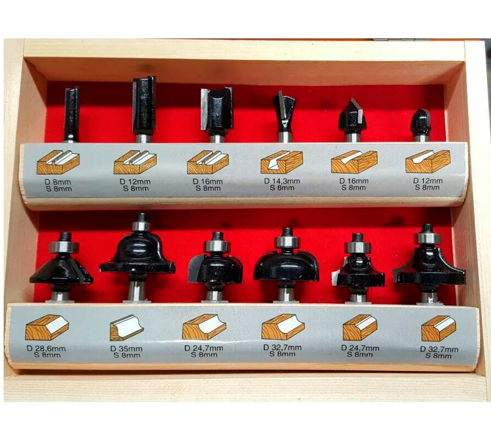 Набор фрез по дереву MILWAUKEE Router bit set 8-35мм photo 0