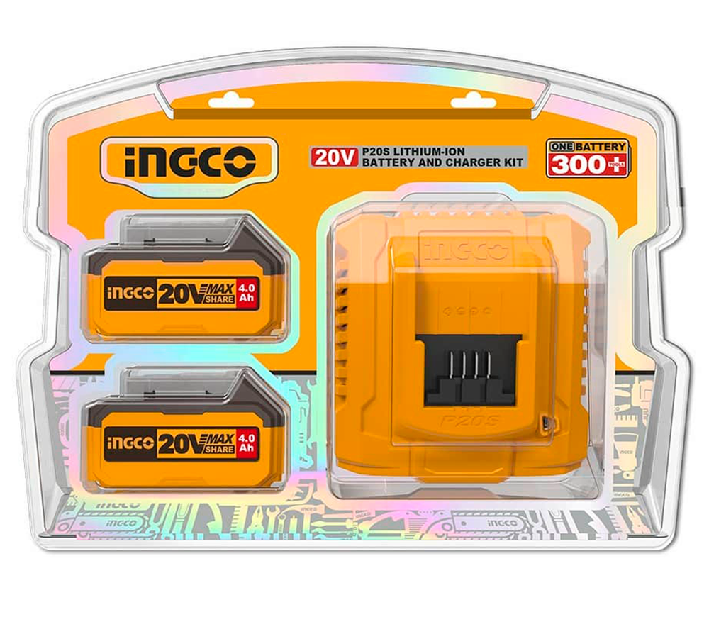 Încărcător cu 2 acumulatoare INGCO FBCPK1424 80w 21V 4A photo