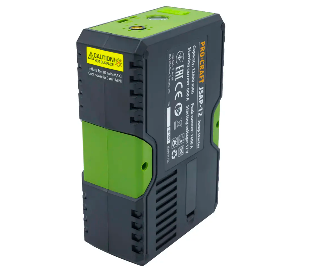 Dispozitiv de pornire-încărcare cu cumpresor ProCraft JSAP-12 600A 12V photo 1