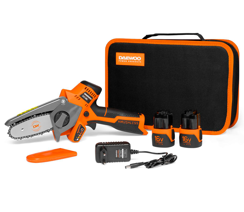 Fierăstrău cu lanț cu acumulator DAEWOO DACS 416Li SET 100mm 16V 2.5Ah photo 0