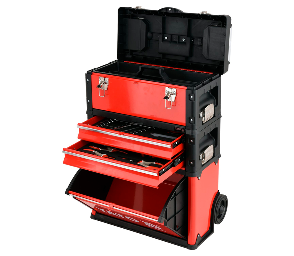 Cărucior modular pentru scule YATO YT09104 (3 module, 78 piese) photo 1