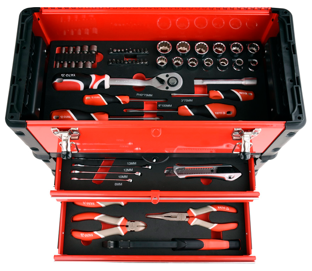 Cărucior modular pentru scule YATO YT09104 (3 module, 78 piese) photo 5