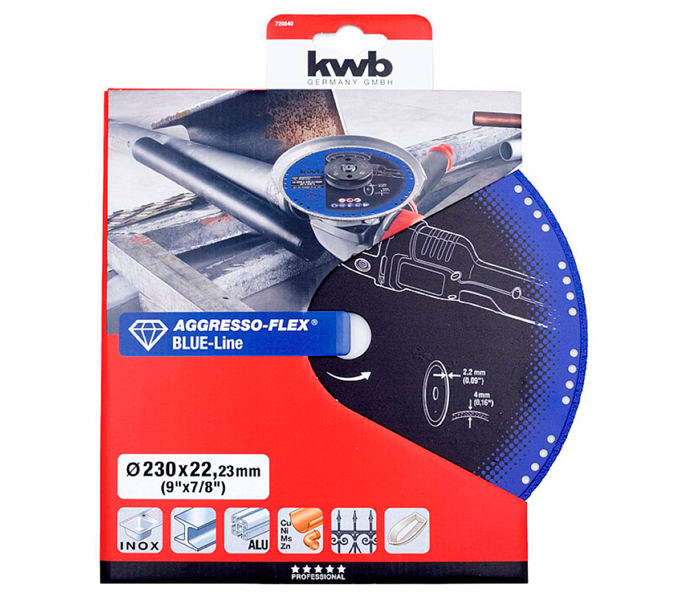Disc de tăiat cu diamant KWB K720840 230mm Solid Metal photo 0