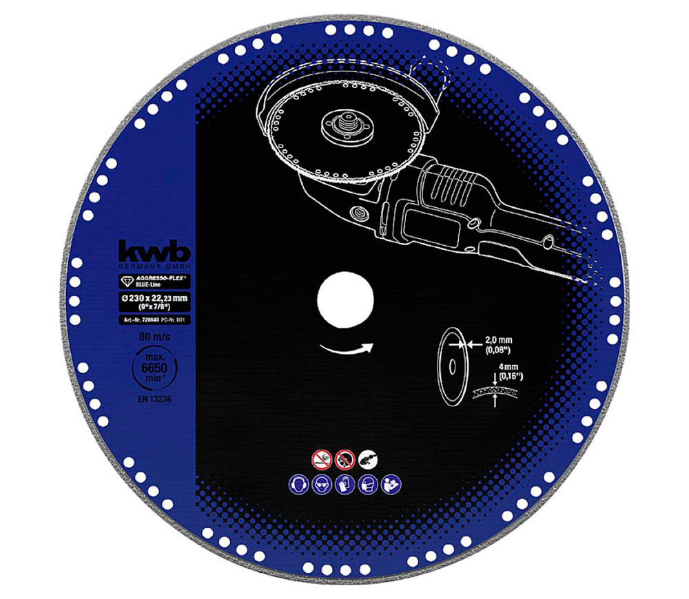 Disc de tăiat cu diamant KWB K720840 230mm Solid Metal photo