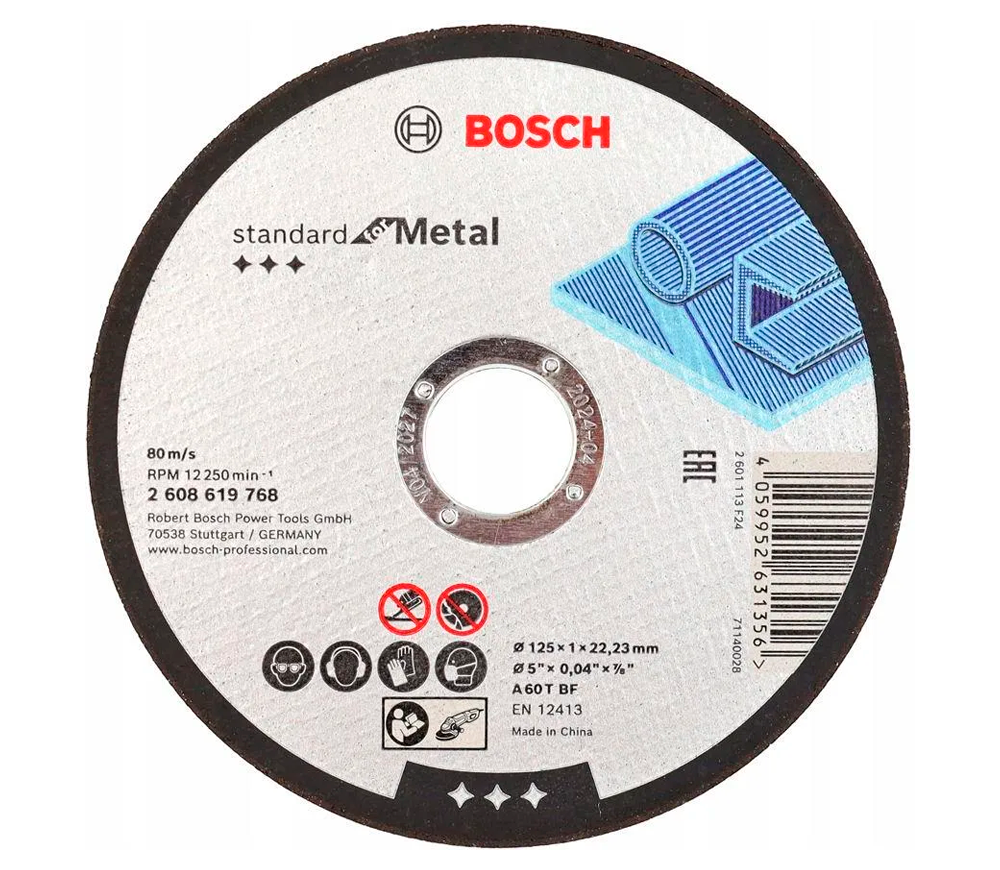 Disc de tăiat abraziv BOSCH Standard 2608626116 125mm 1mm photo 2
