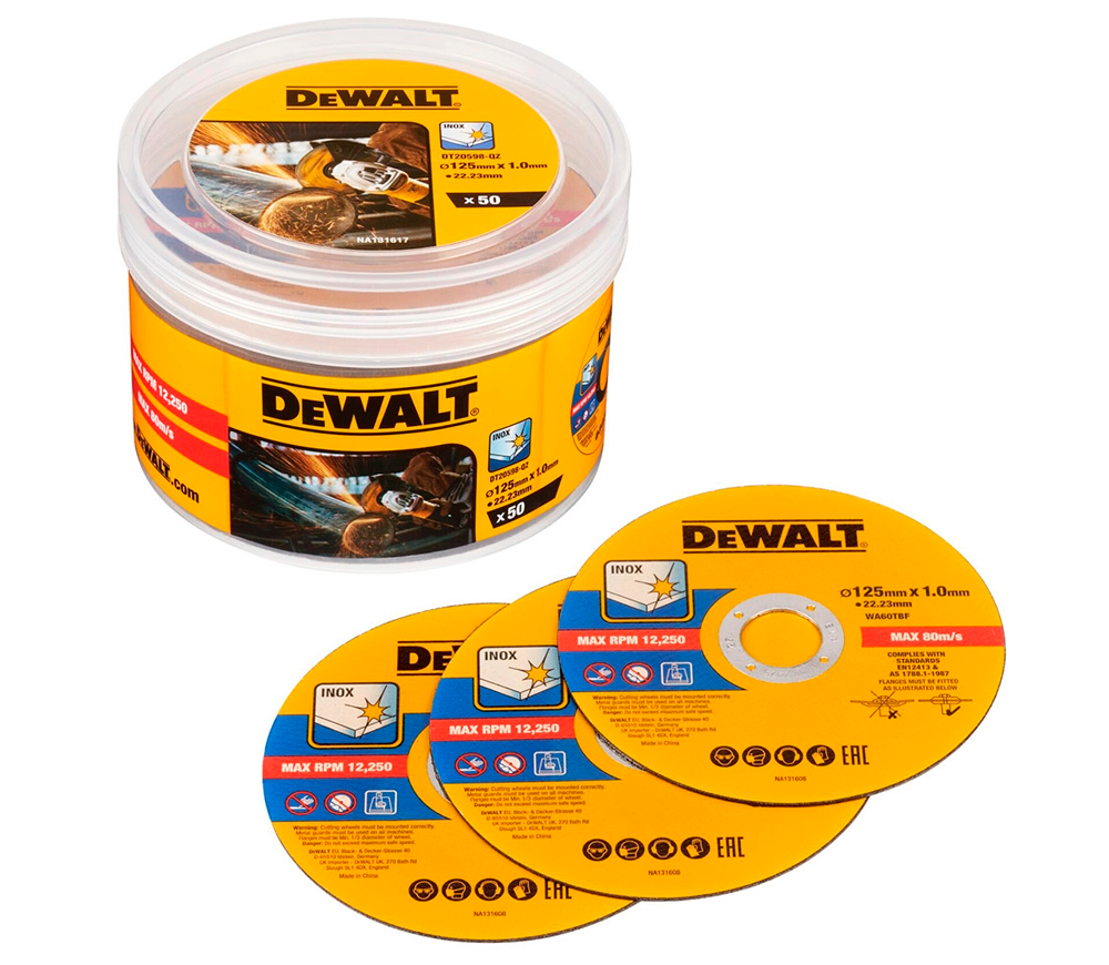 Set 50 discuri de tăiere metal DEWALT DT20598-QZ 125mm 1mm photo