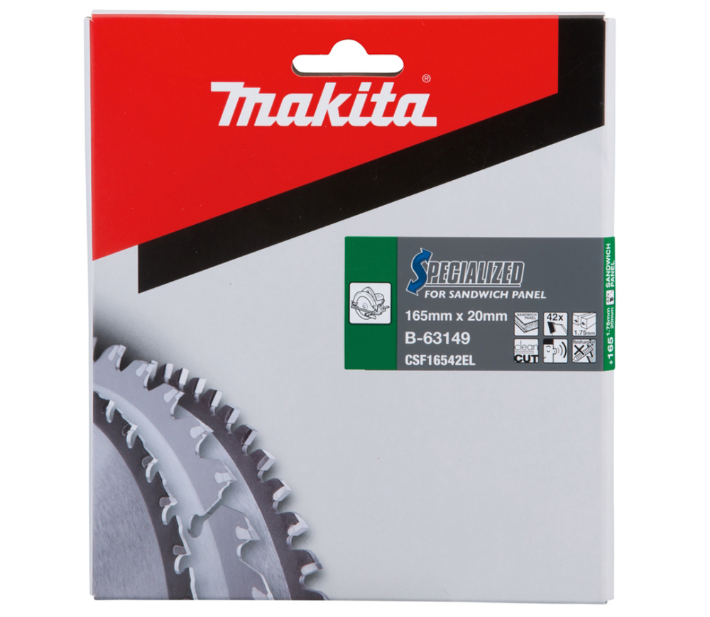 Пильный диск MAKITA B-63149 165мм 1.4мм Сэндвич панели photo 0