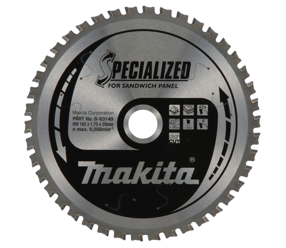 Пильный диск MAKITA B-63149 165мм 1.4мм Сэндвич панели photo