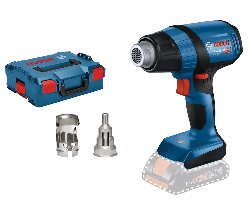 Suflantă de aer cald cu acum. (fără bat) BOSCH GHG 18V-50 500°C photo 0