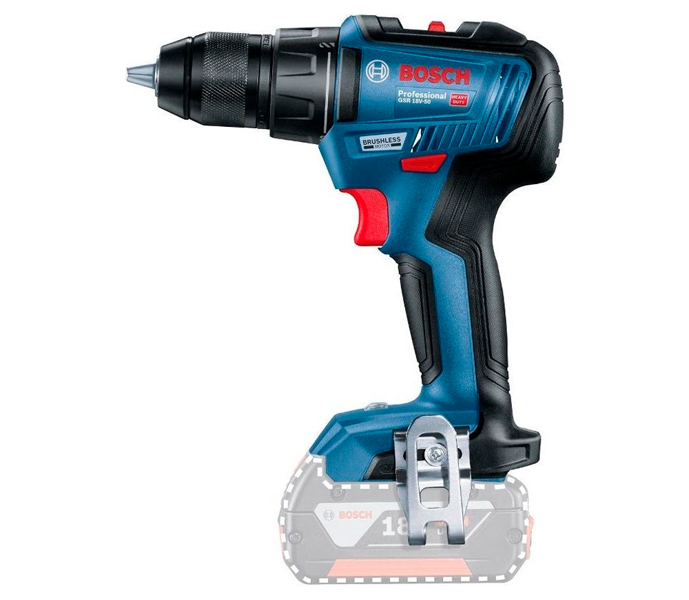 Набор аккумуляторных инструментов BOSCH GSR 18V-50 + GWS 180-Li Bosch Professional photo 2