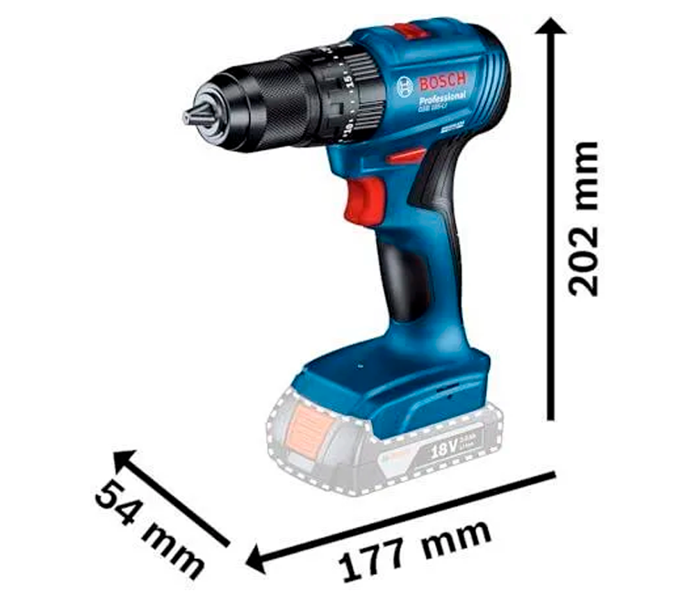 Набор аккумуляторных инструментов BOSCH GDR 18V-215 + GSB 185-LI photo 0