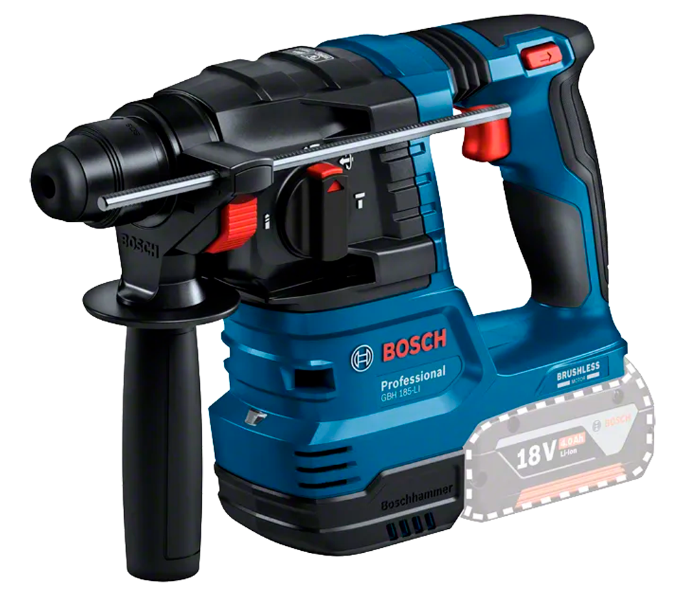 Перфоратор аккумуляторный BOSCH GBH 185-LI 1.9Дж 18В 4Ач photo 0