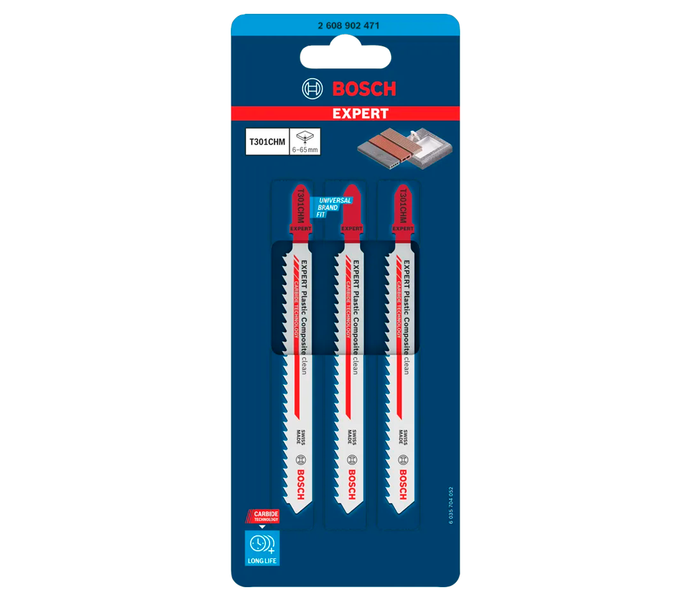 Set lame ferestrău pendular BOSCH EXPERT T 301 CHM 117mm Plastic/Composit photo 0